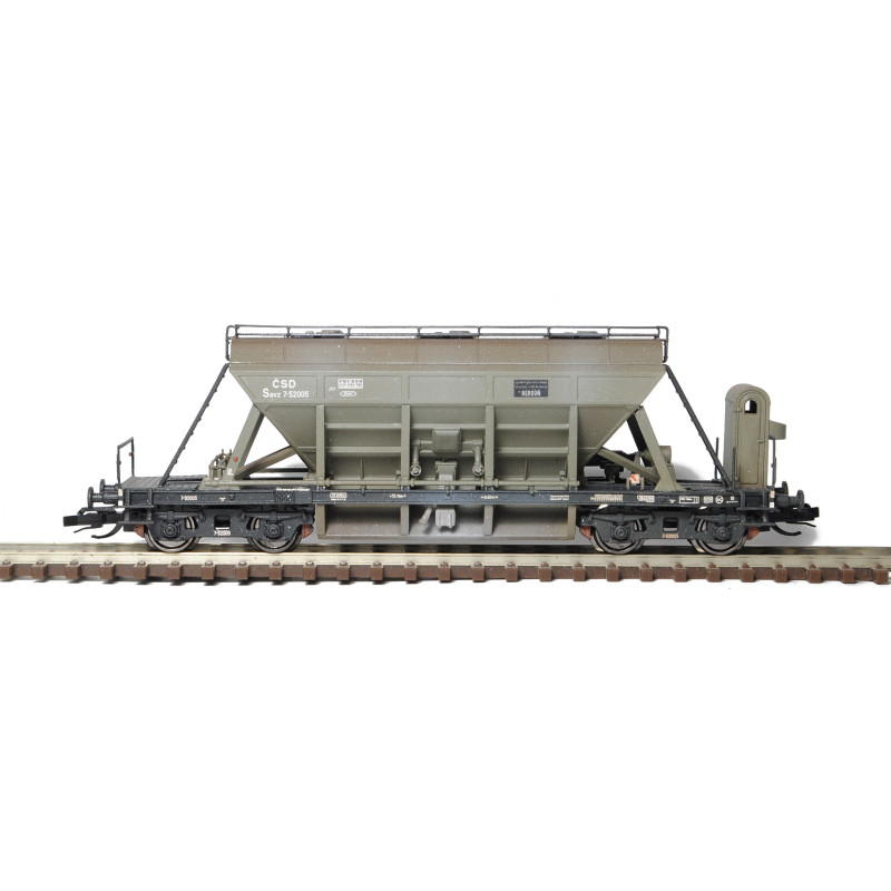 copy of SDV  4-axle self-unloading wagon Facc 10 type 2-220 Českomoravský cement, kit  TT