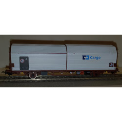 Set of 2 double-deck covered wagons with sliding walls Laails 142.1 ČD Cargo H0