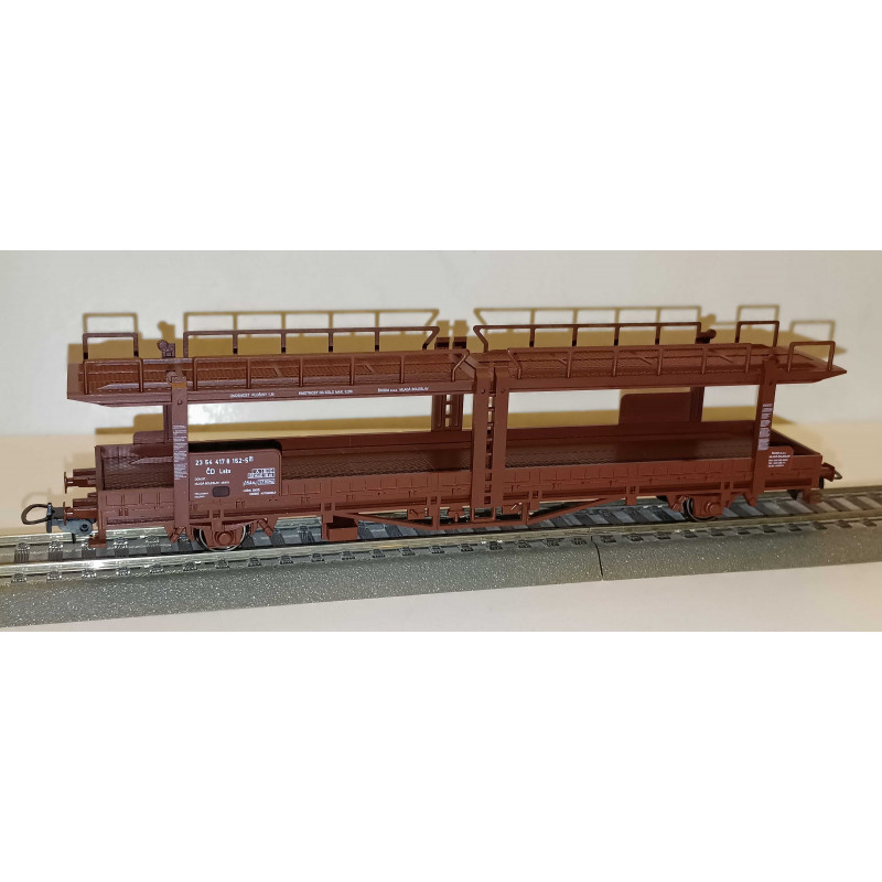 ČSTRAIN 62165 Car transport wagon Npp/Leks ČD, brown H0