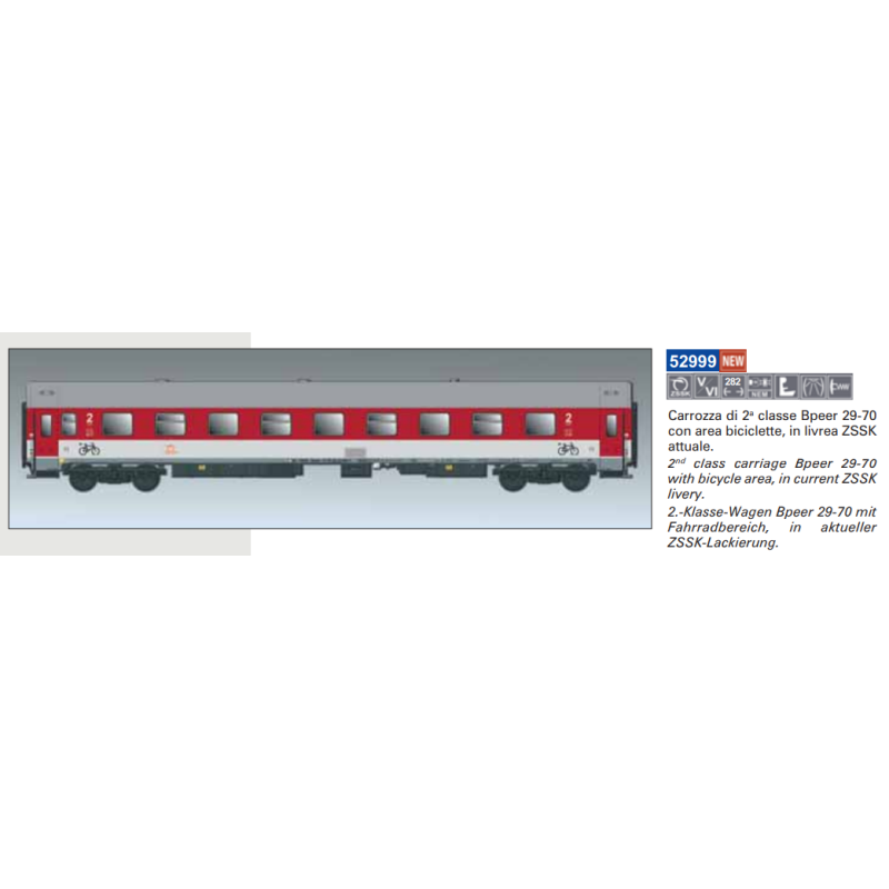 copy of A.C.M.E.55287 set of 3 pieces Bmeer 2nd class ŽSSK, 6th ep. H0