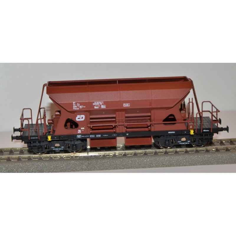 ČSTRAIN Set of 3 Faccs ČD freight cars, black frame, V. era H0