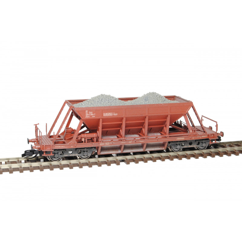 SDV 4nápr. samovýsypný vůz Facc/Sav 10 typ 28 ČSD 650, stavebnice TT