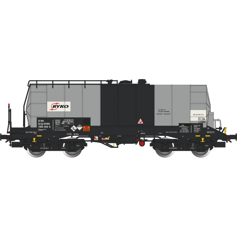 copy of ALBERT MODELL 4-axle boiler car Uah/Ra ČSD gray, ep.IV, gray, car no.: 726 1057-7 H0