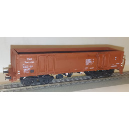 PRAGOMODEL Otevřený 4nápr. nákladní vůz řady Vsae ČSD s brzdařskou budkou, červenohnědý, 3.ep.     H0