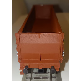 PRAGOMODEL Otevřený 4nápr. nákladní vůz řady Vsae ČSD s brzdařskou budkou, červenohnědý, 3.ep.     H0