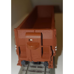 PRAGOMODEL Otevřený 4nápr. nákladní vůz řady Vsae ČSD s brzdařskou budkou, červenohnědý, 3.ep.     H0