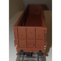 PRAGOMODEL Otevřený 4nápr. nákladní vůz řady Eas/Vase ČSD s brzdařskou budkou, červenohnědý, 4.ep.  H0