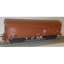 copy of CZMHAND  Otevřený 2nápr. nákladní vůz řady Vtd ČSD s brzdařskou budkou, dřevěné bočnice, červenohnědý, 3.ep.  H0