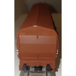 copy of CZMHAND  Otevřený 2nápr. nákladní vůz řady Vtd ČSD s brzdařskou budkou, dřevěné bočnice, červenohnědý, 3.ep.  H0