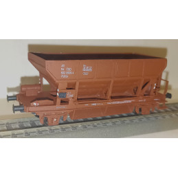 PRAGOMODEL  výsypný 2nápr. vůz ČSD Fd/St s brzdařskou budkou, hnědý, 4.ep.  H0