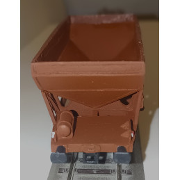 copy of CZMHAND  Otevřený 2nápr. nákladní vůz řady Vtd ČSD s brzdařskou budkou, dřevěné bočnice, červenohnědý, 3.ep.  H0