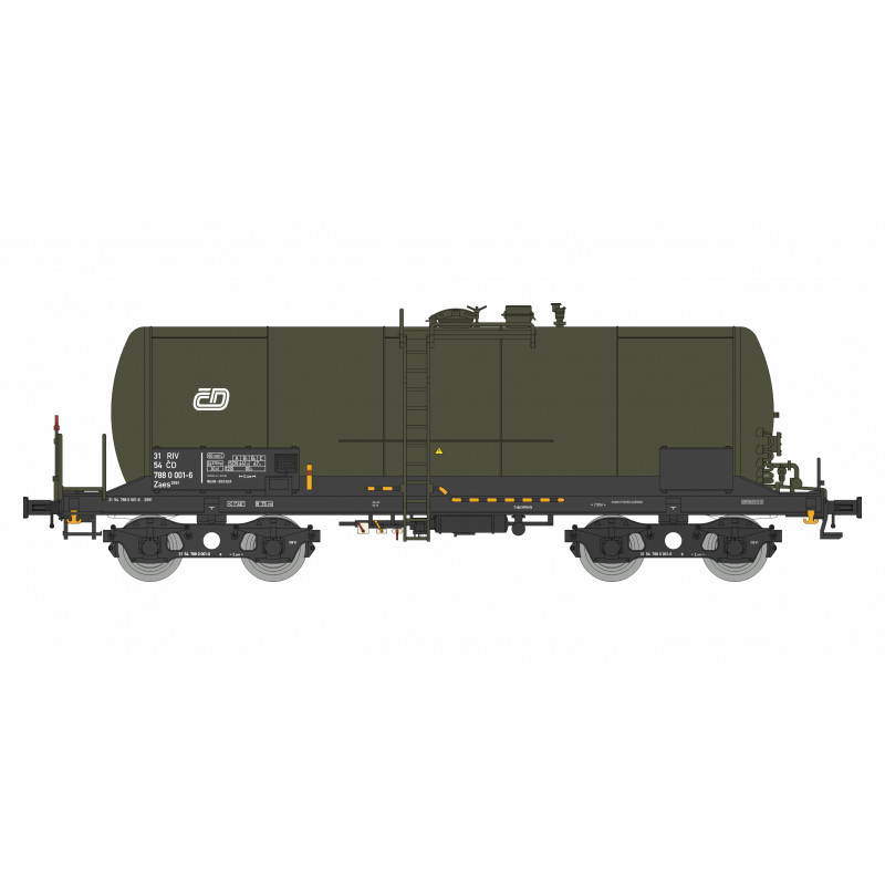 IGRAMODEL 4-axle boiler car Zaes ČD green, TT kit