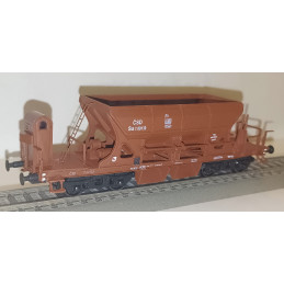 copy of CZMHAND  Otevřený 2nápr. nákladní vůz řady Vtd ČSD s brzdařskou budkou, dřevěné bočnice, červenohnědý, 3.ep.  H0