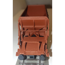 copy of CZMHAND  Otevřený 2nápr. nákladní vůz řady Vtd ČSD s brzdařskou budkou, dřevěné bočnice, červenohnědý, 3.ep.  H0