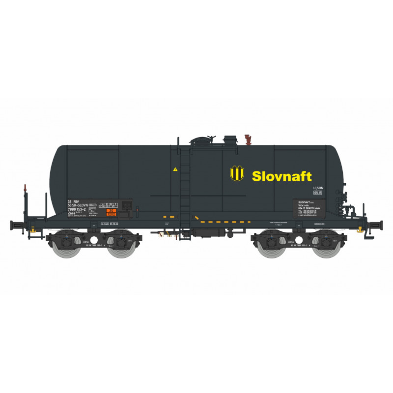 IGRAMODEL 4-axle boiler car Zaes Slovnaft anthracite, TT kit