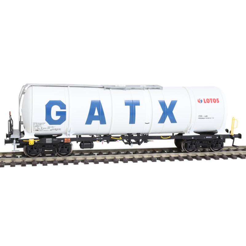 IGRA MODEL 4-axle Zacns 88 GATX boiler car, white Lotos, 6th edition.   H0
