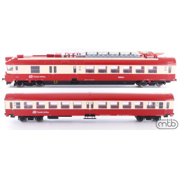MTB Elektrická příměstská jednotka řady 560 - set 1: 560.023 + 060.032 ČD v retronátěru, 6.ep., analog H0