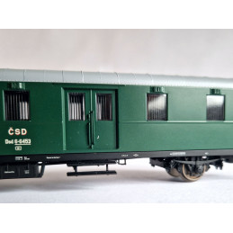 EL-H0 Služební vůz Dsd 6-6453 ČSD, 3.ep., osvětlení  H0